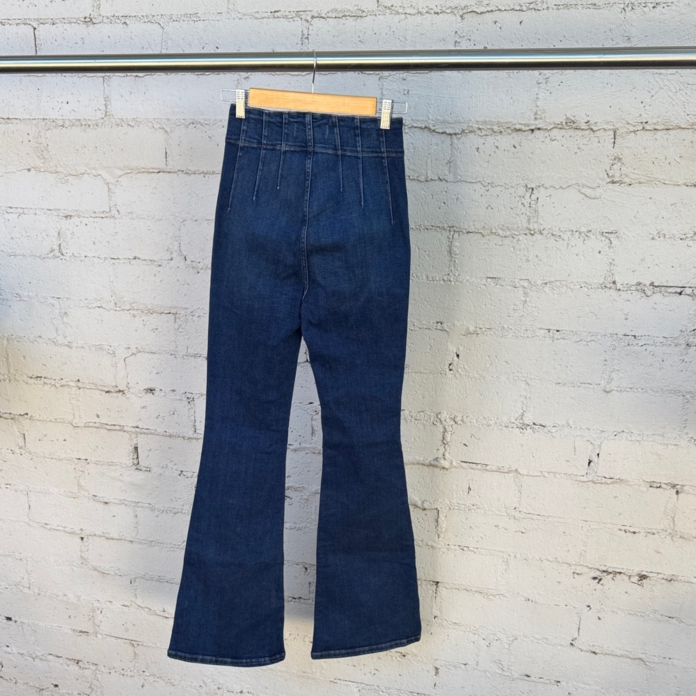 Free People We The Free Jayde High Rise Flare Leg Jeans Tulsa Blue Size 27 - Picture 5 of 15